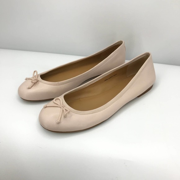 J. Crew Shoes - J.Crew Pink Ballet Flat Loafer Bow Leather